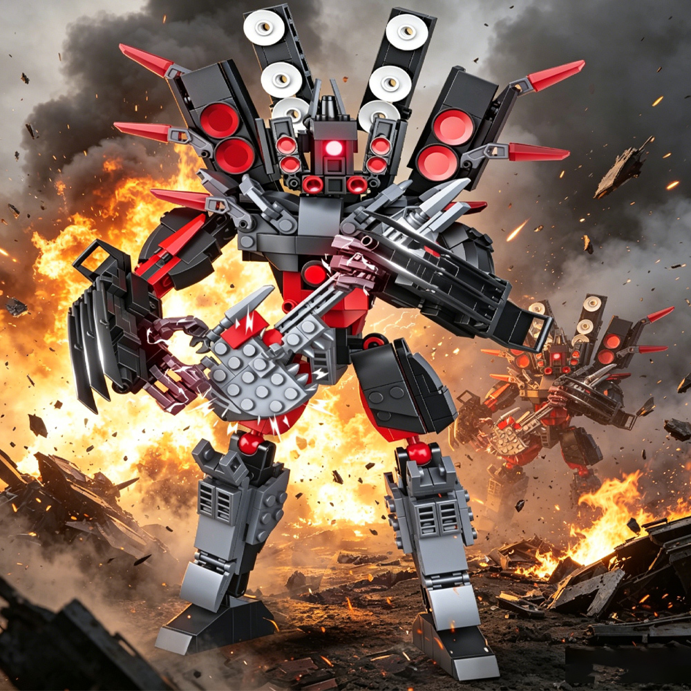 Men Accessories For Birthday Gift - Titan Speakerman Buildable Model with Guitar