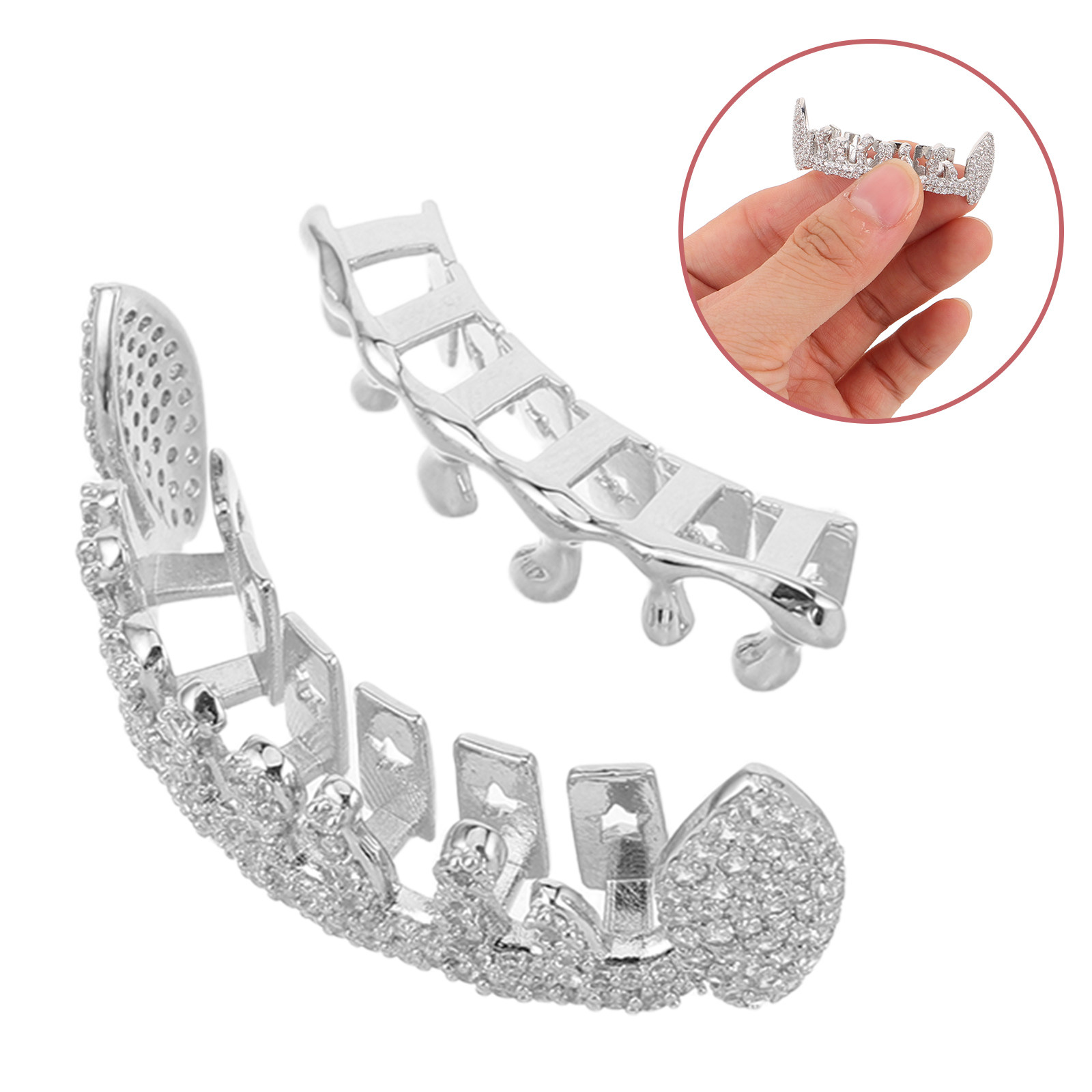 Mens Accessories Style - 2Pcs Hip Hop Teeth Grill Irregular