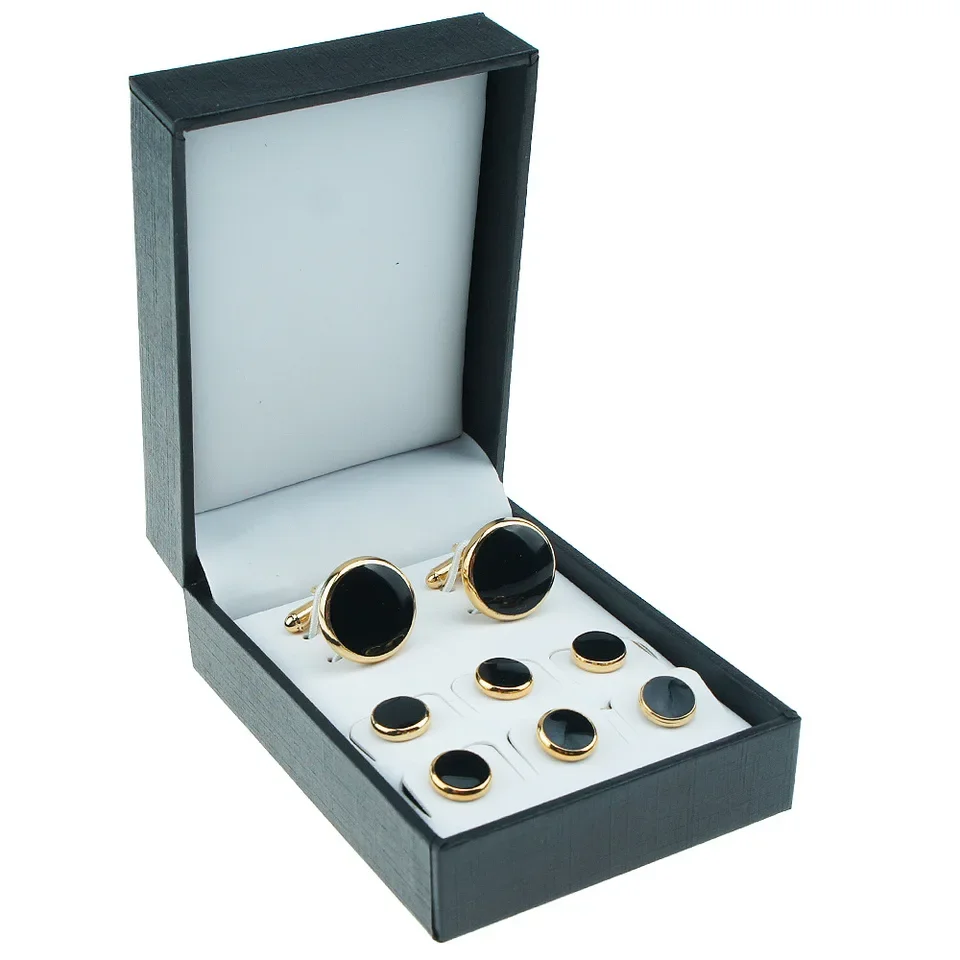Mens Accessories Style - 8PCS Elegant Copper Shell Cufflinks for