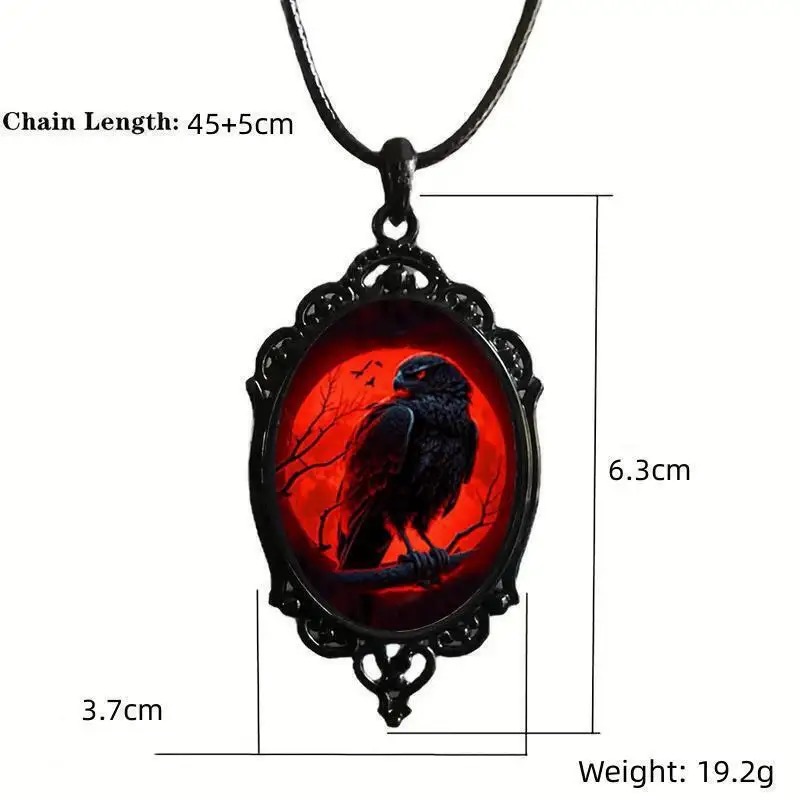 Gothic Vampire Owl Cameo Neckl - مراجعة Men'S Vampire Accessories وسعره