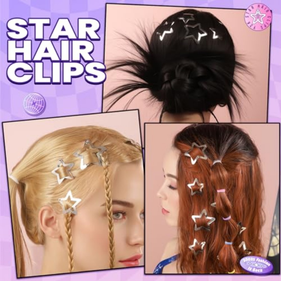 Star Hair Clips and Barrettes  - مراجعة Men Accessories Silver وسعره