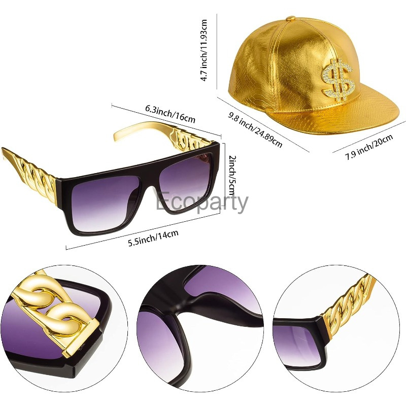 80s 90s Hip Hop Costume Access - مراجعة Men Accessories Chain And Bracelet وسعره