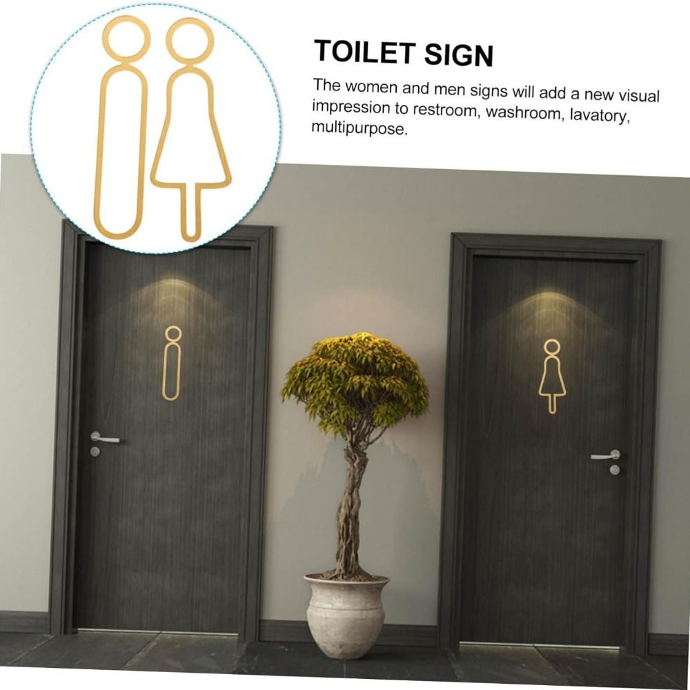 Acrylic Toilet Sign Sticker Me - مراجعة Men Accessories Shop وسعره