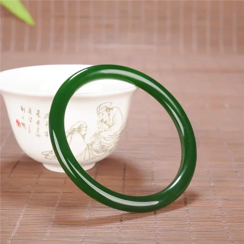 Green Jade Round Bracelet 54-6 - مراجعة Men Accessories Jewellery وسعره