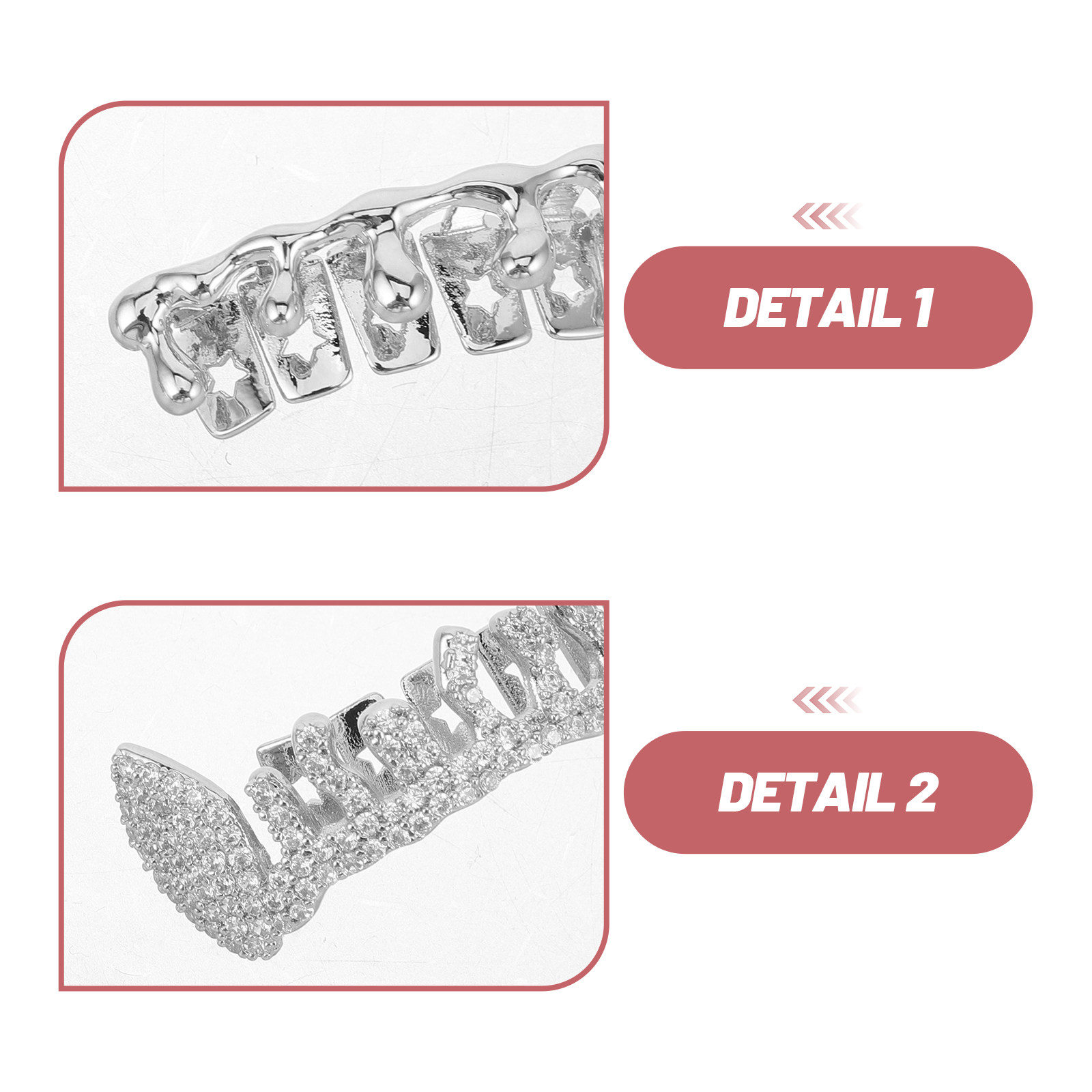 2Pcs Hip Hop Teeth Grill Irreg - مراجعة Mens Accessories Style وسعره