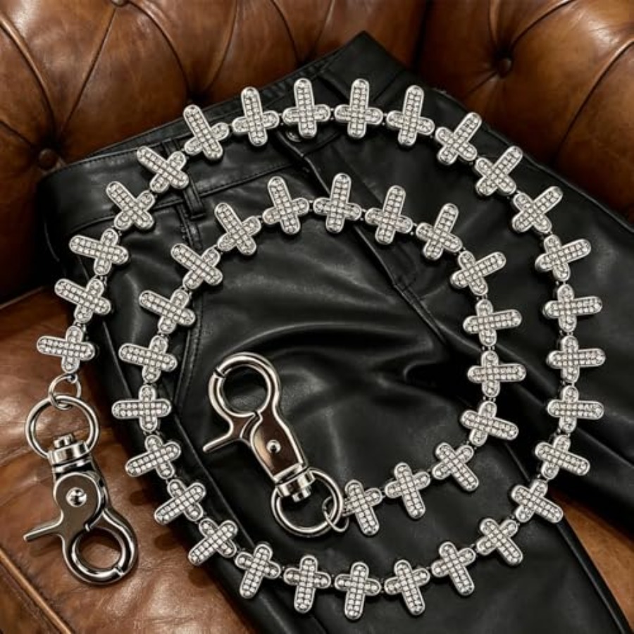 Cross Pants Chain Jeans keycha - مراجعة Men Accessories Silver وسعره