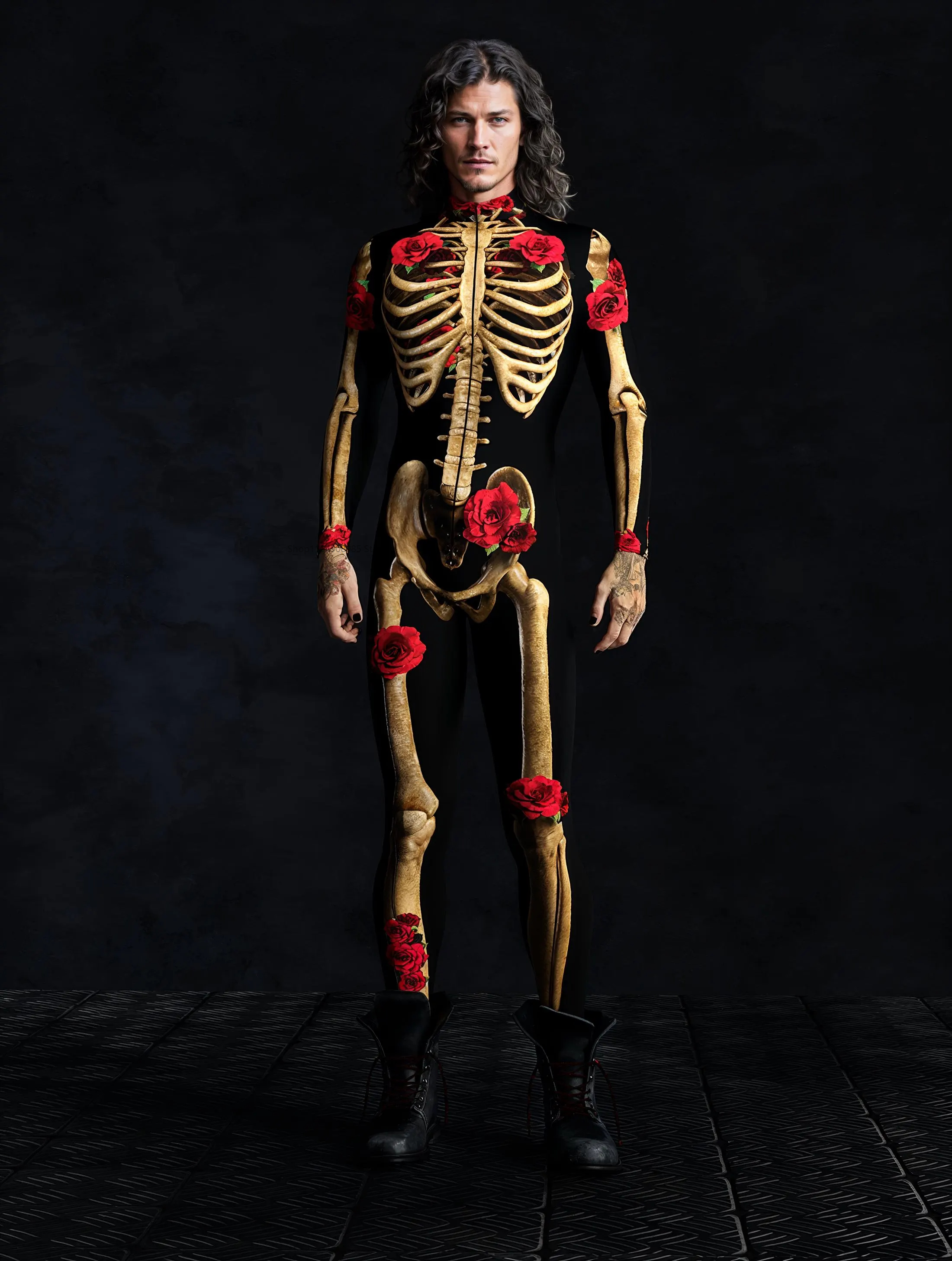 Halloween Scary Cosplay Skelet - مراجعة Men'S Vampire Accessories وسعره