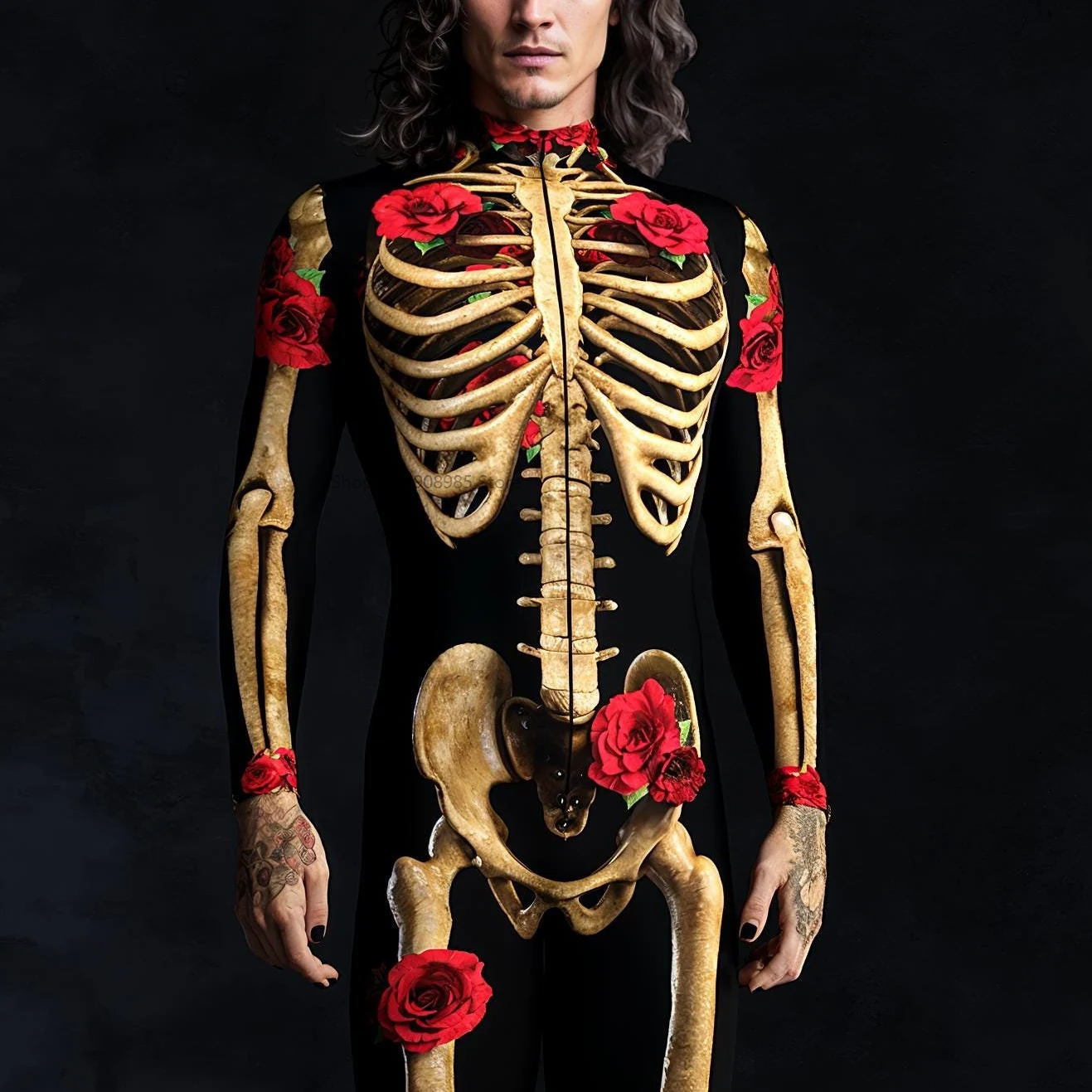 Halloween Scary Cosplay Skelet - مراجعة Men'S Vampire Accessories وسعره