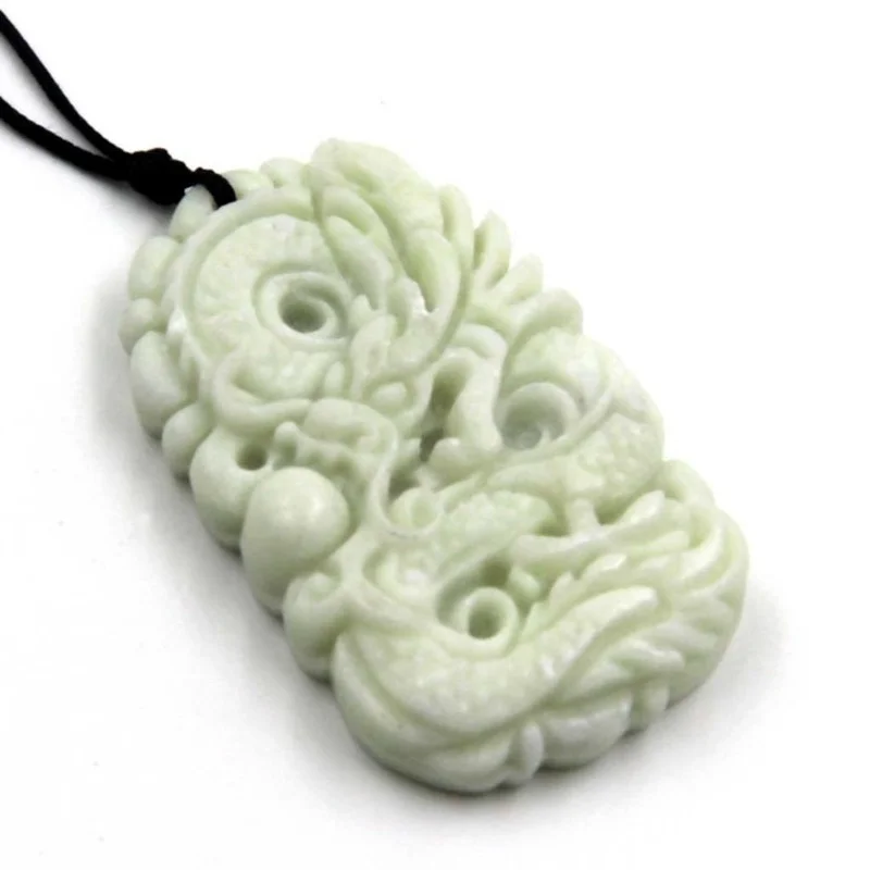 Natural White jade Dragon Phoe - مراجعة Men Accessories Jewellery وسعره