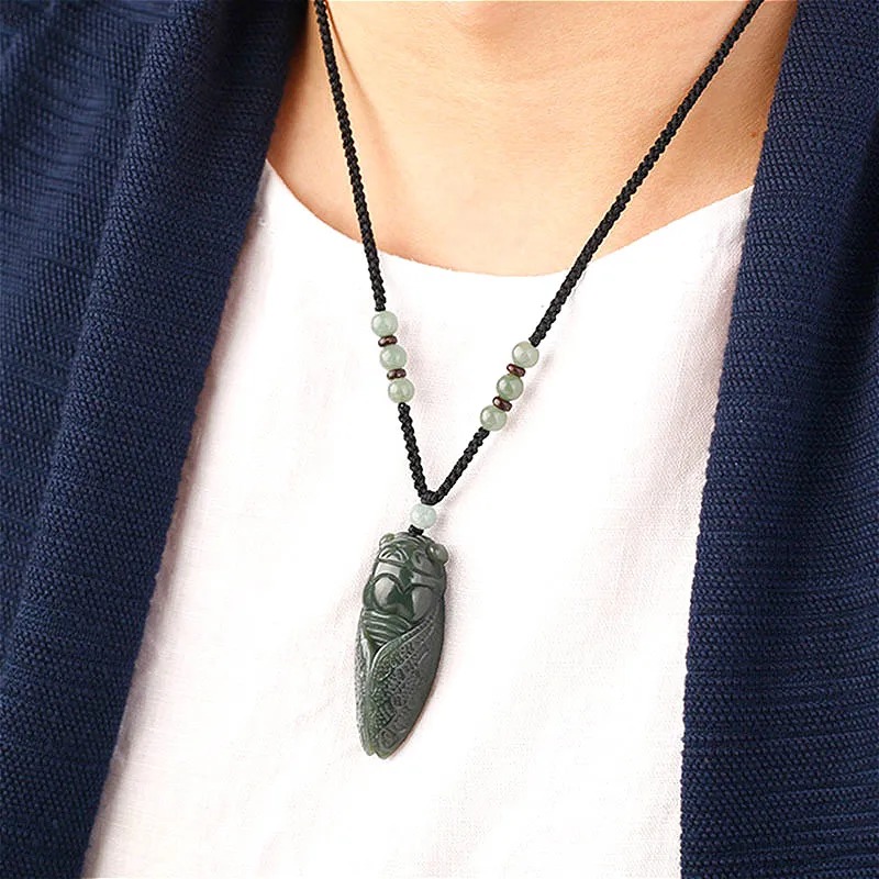 Natural Hetian Jade Cicada Pen - مراجعة Men Accessories Jewellery وسعره