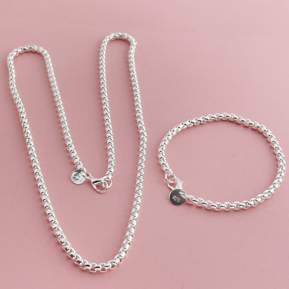 925 Sterling Silver 4mm Round  - مراجعة Men Accessories Chain And Bracelet وسعره