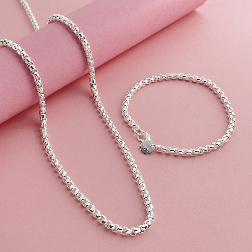 925 Sterling Silver 4mm Round  - مراجعة Men Accessories Chain And Bracelet وسعره