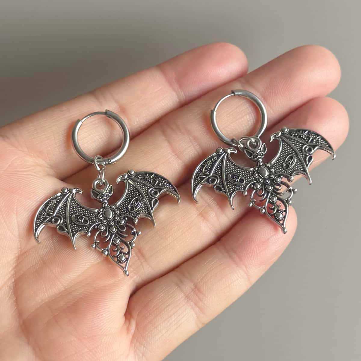 Vampire bat earrings,Gothic je - مراجعة Men'S Vampire Accessories وسعره