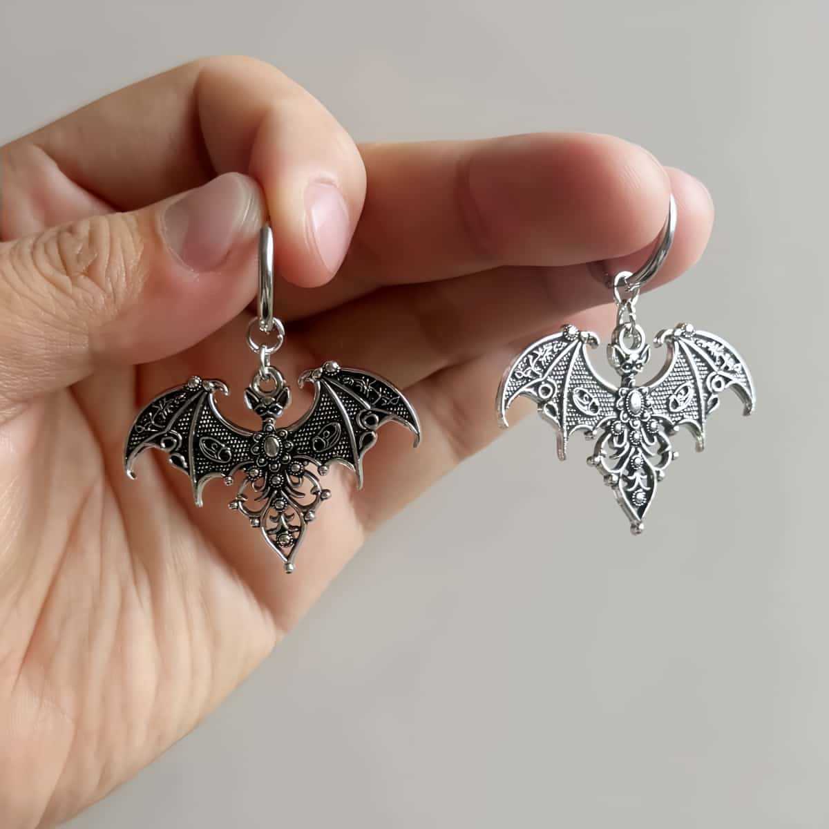 Vampire bat earrings,Gothic je - مراجعة Men'S Vampire Accessories وسعره