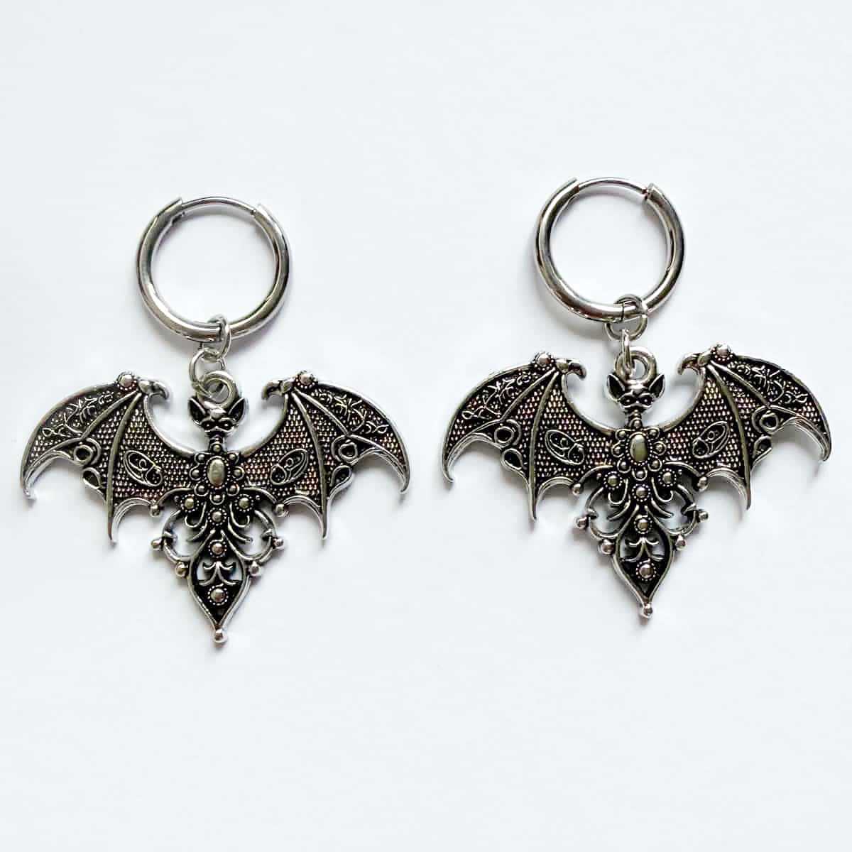 Vampire bat earrings,Gothic je - مراجعة Men'S Vampire Accessories وسعره