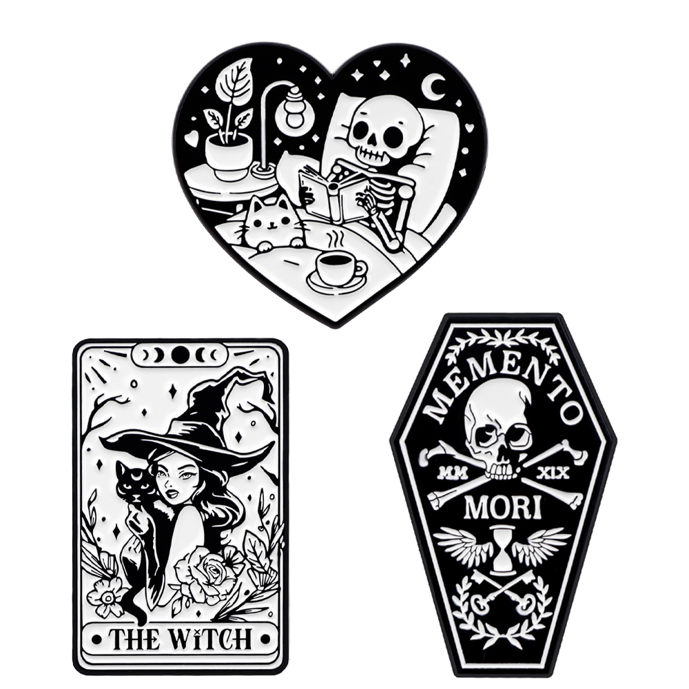 Skeleton Enamel Pins Witch Bro - مراجعة Men Accessories For Birthday Gift وسعره
