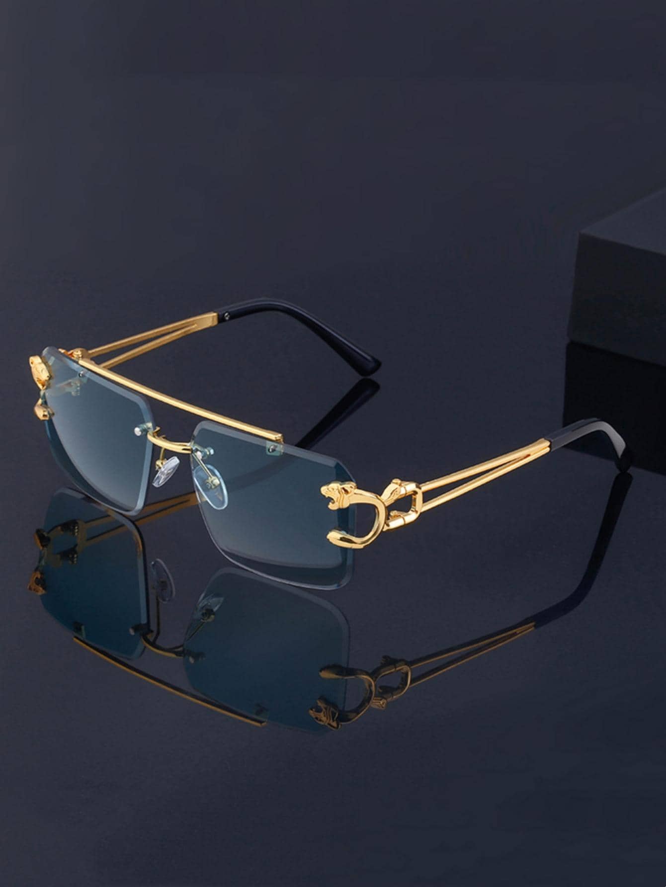 1pair Men Rimless Fashion Glas - مراجعة Mens Accessories Style وسعره