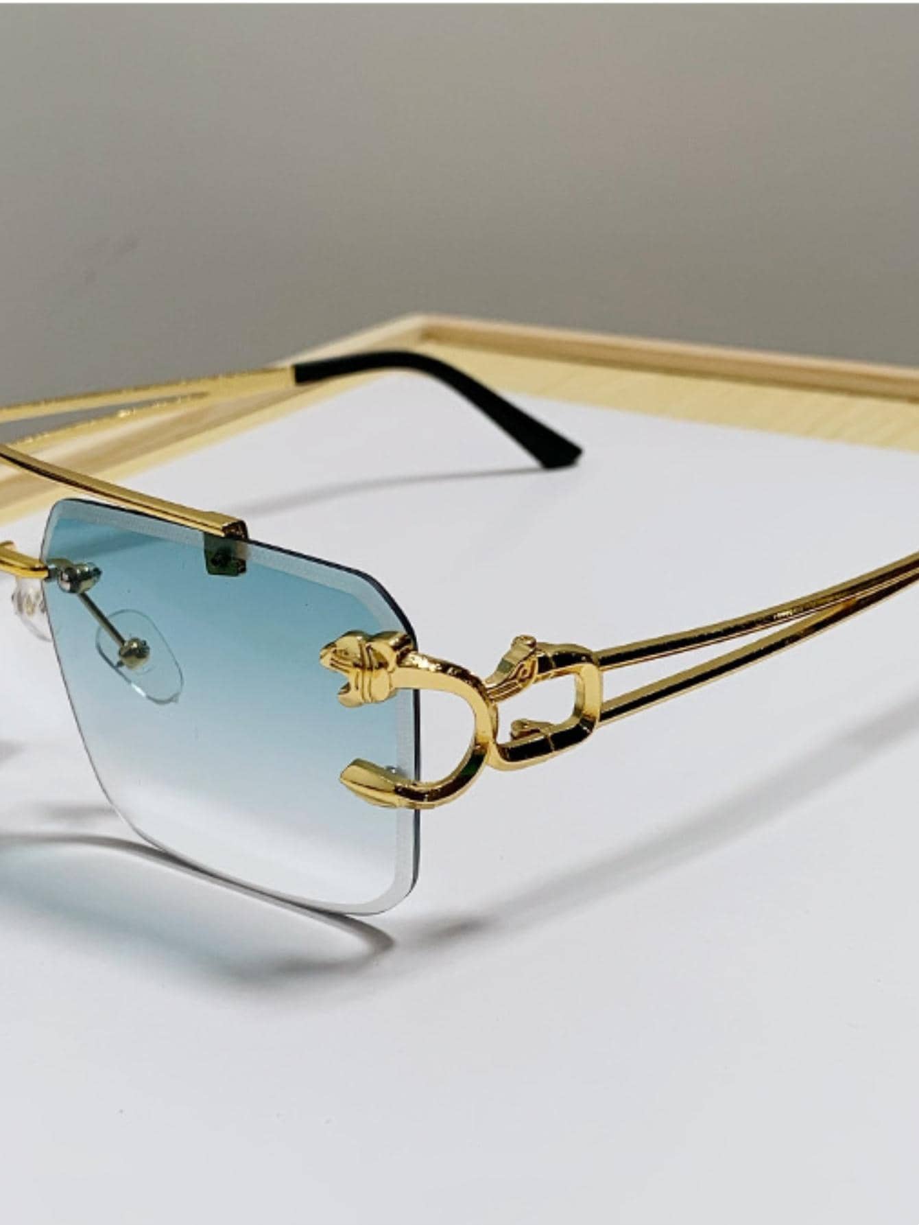 1pair Men Rimless Fashion Glas - مراجعة Mens Accessories Style وسعره