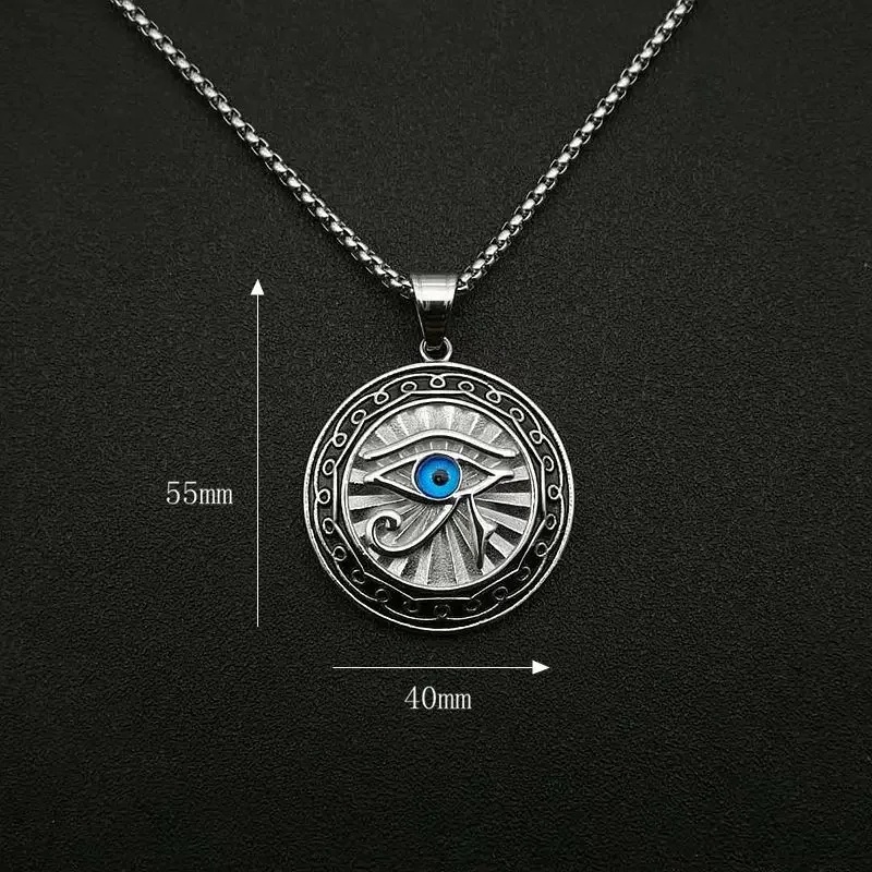 1pcs Eye of Horus Round Coin N - مراجعة Men Accessories Egypt وسعره