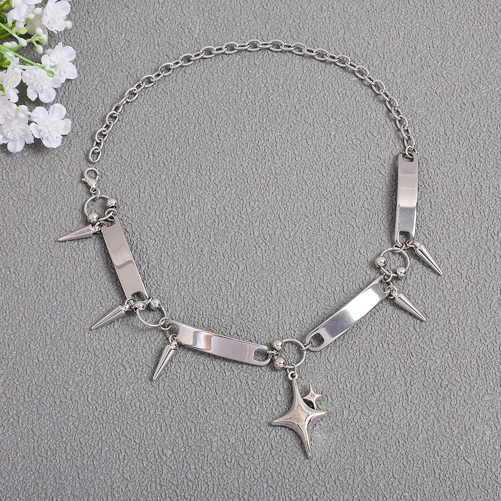 Punk Style Silver Spiked Star  - مراجعة Mens Accessories Style وسعره