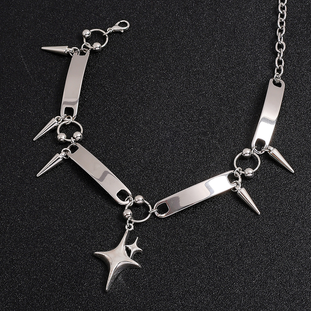 Punk Style Silver Spiked Star  - مراجعة Mens Accessories Style وسعره