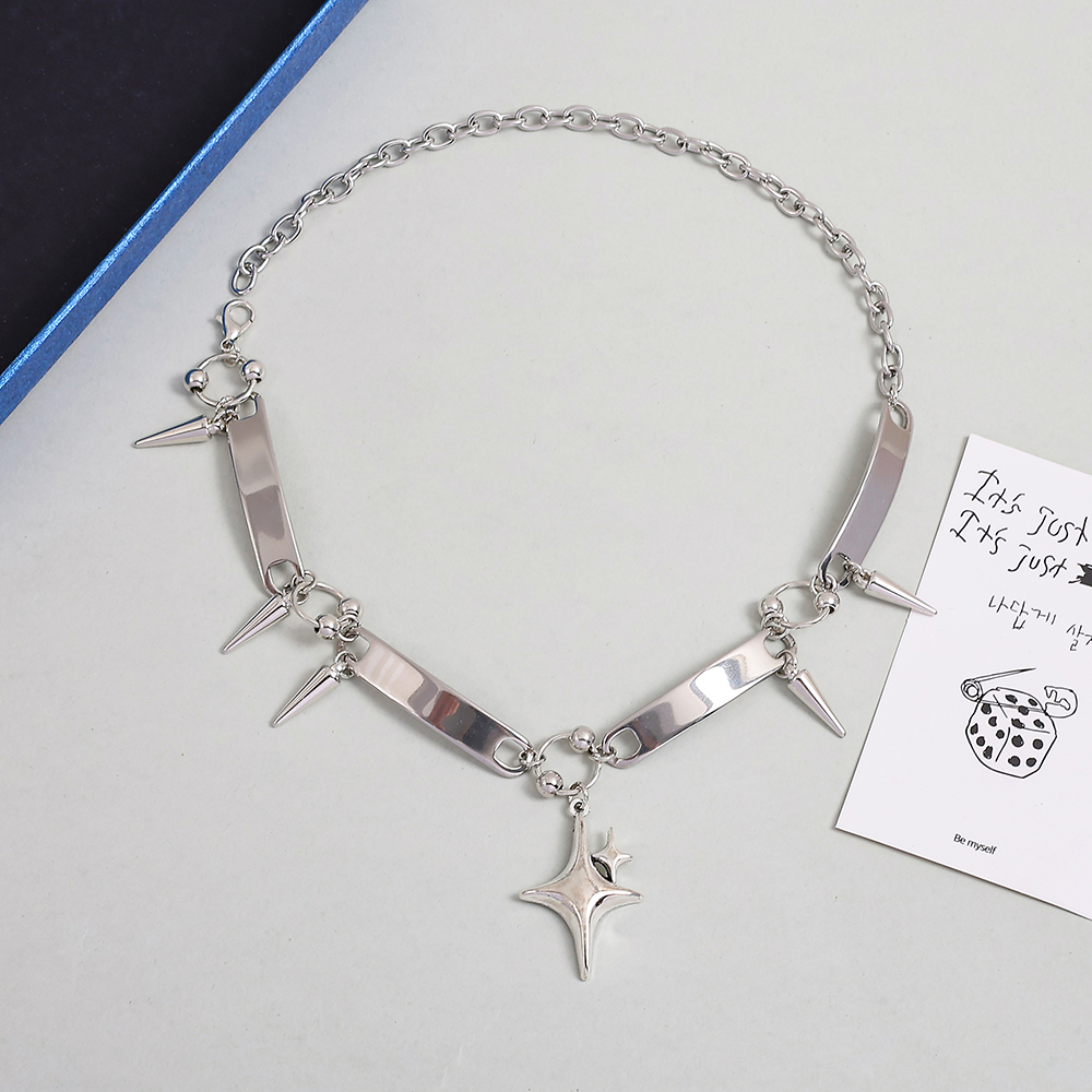 Punk Style Silver Spiked Star  - مراجعة Mens Accessories Style وسعره