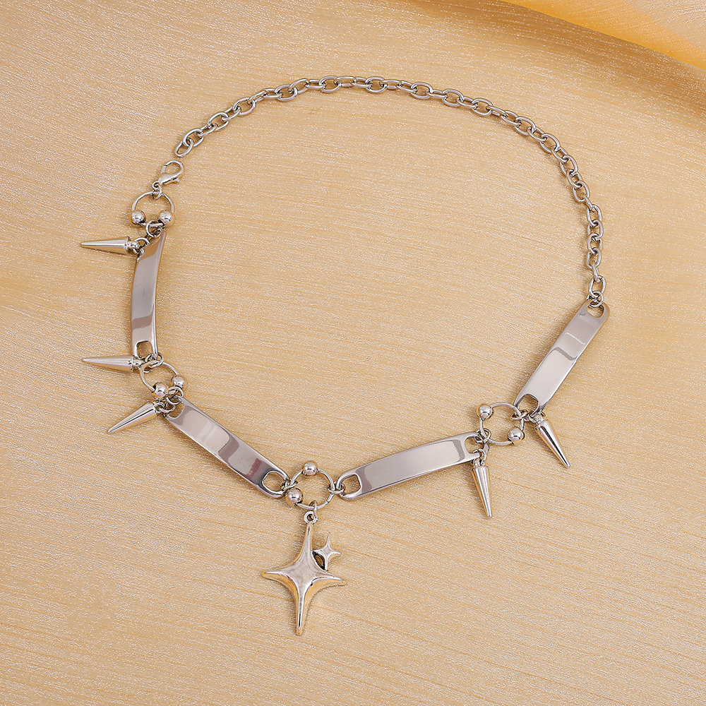 Punk Style Silver Spiked Star  - مراجعة Mens Accessories Style وسعره