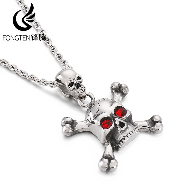 Fongten Stainless Steel Red Ey - مراجعة Men'S Vampire Accessories وسعره
