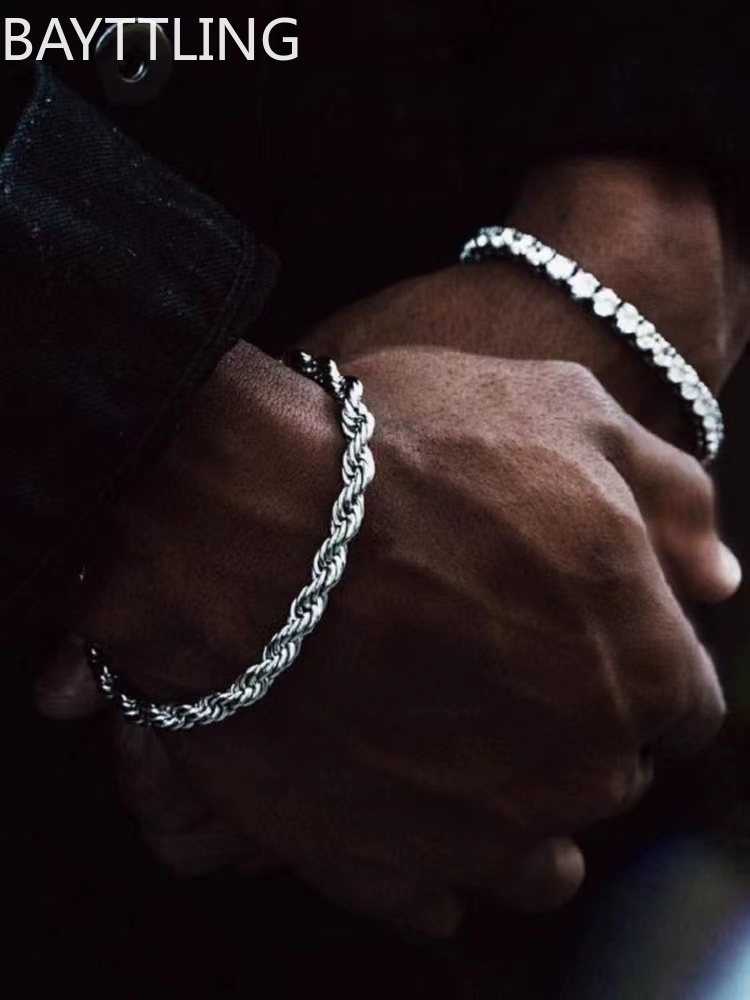 Hip-Hop Rock 925 sterling silv - مراجعة Men Accessories Chain And Bracelet وسعره