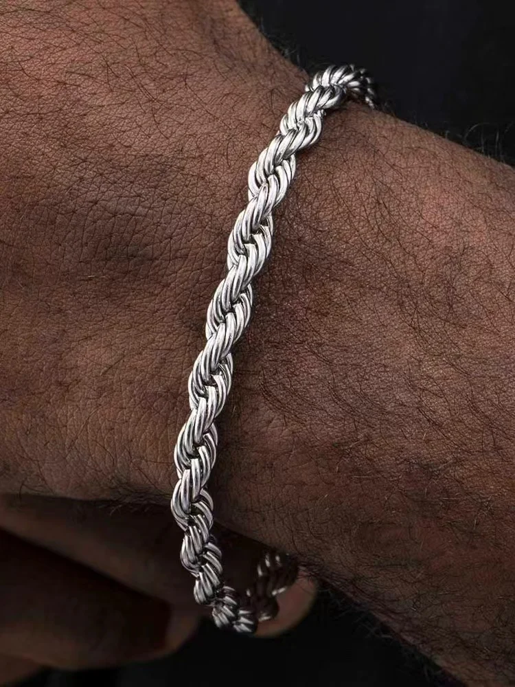 Hip-Hop Rock 925 sterling silv - مراجعة Men Accessories Chain And Bracelet وسعره