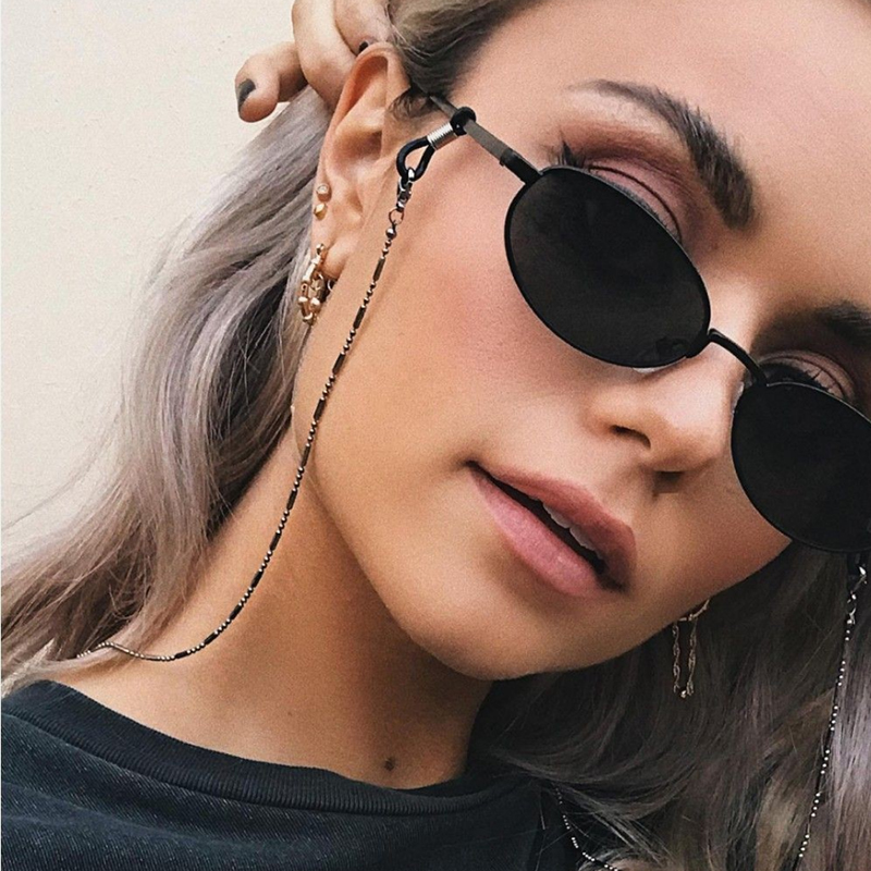 Mask Sunglasses Chains for Wom - مراجعة Men Accessories Silver وسعره
