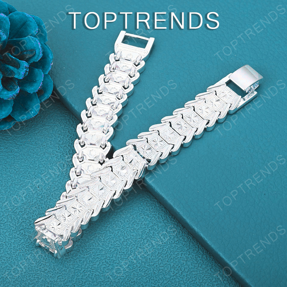 Noble 925 Sterling Silver Fash - مراجعة Men Accessories Chain And Bracelet وسعره