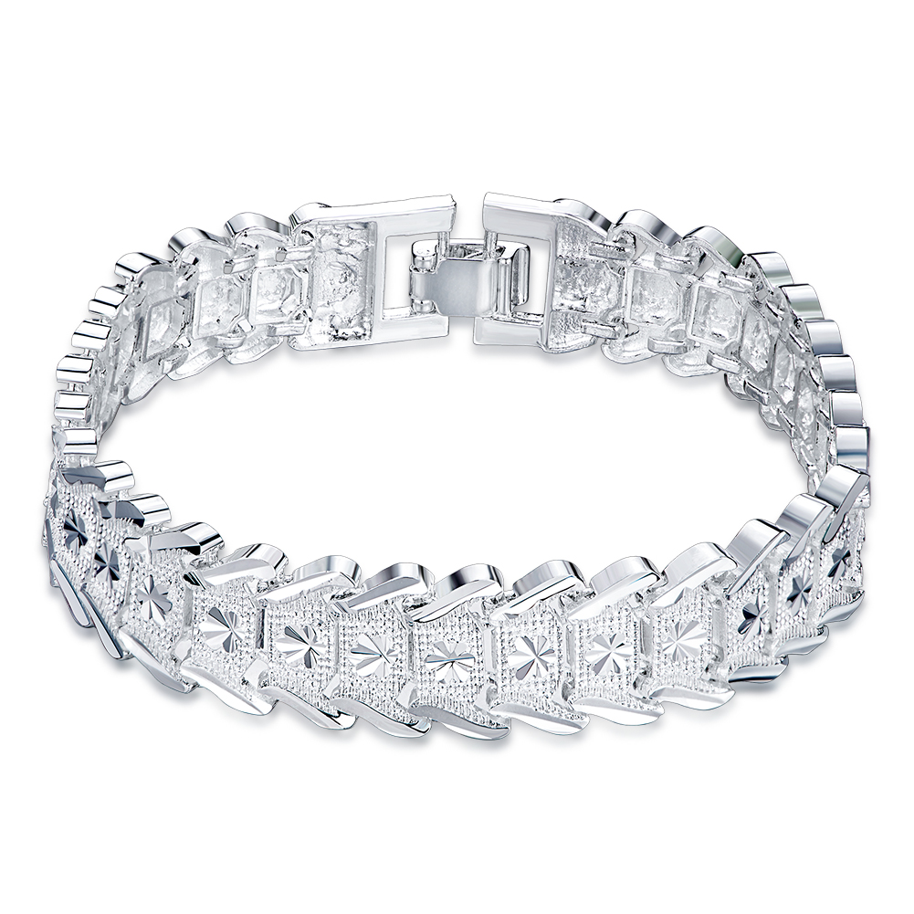 Noble 925 Sterling Silver Fash - مراجعة Men Accessories Chain And Bracelet وسعره