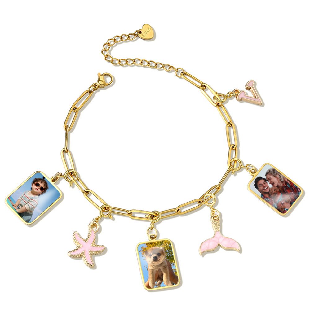 Customized Photo Letter Flag P - مراجعة Men Accessories Chain And Bracelet وسعره