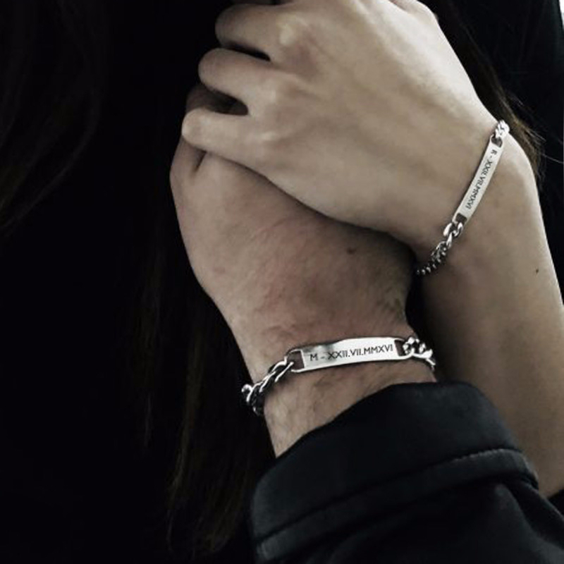 Plate Id Tag Bar Bracelet Cuba - مراجعة Men Accessories Chain And Bracelet وسعره