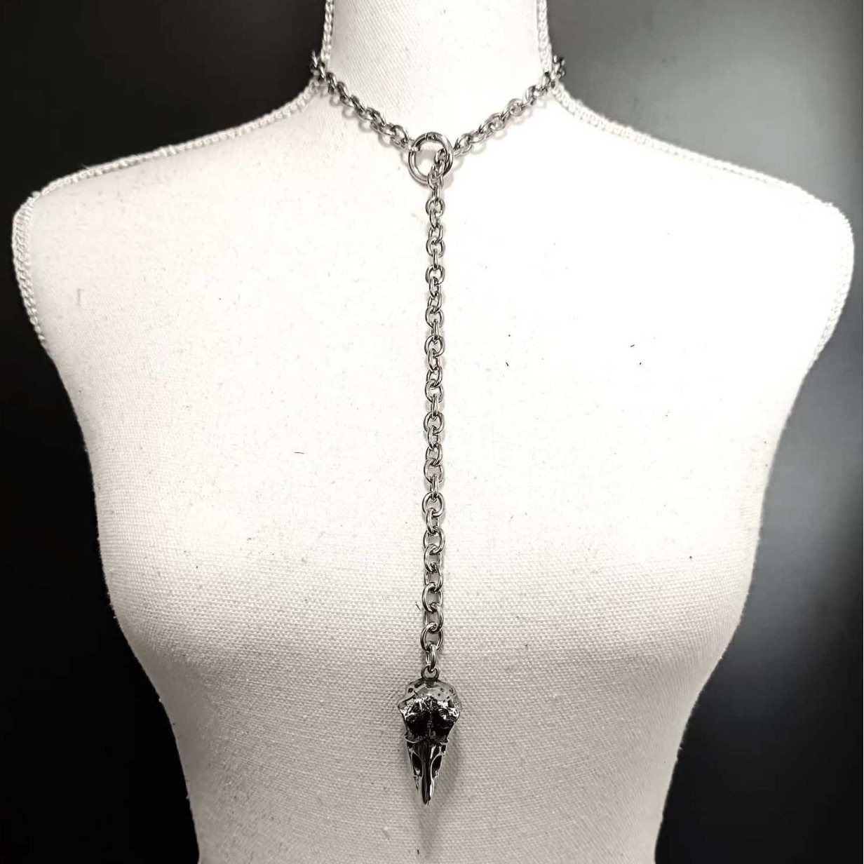 Gothic Crow Skull Necklace For - مراجعة Men'S Vampire Accessories وسعره