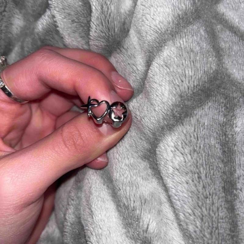 Punk Hip Hop Hollow Heart Teet - مراجعة Men Accessories Silver وسعره