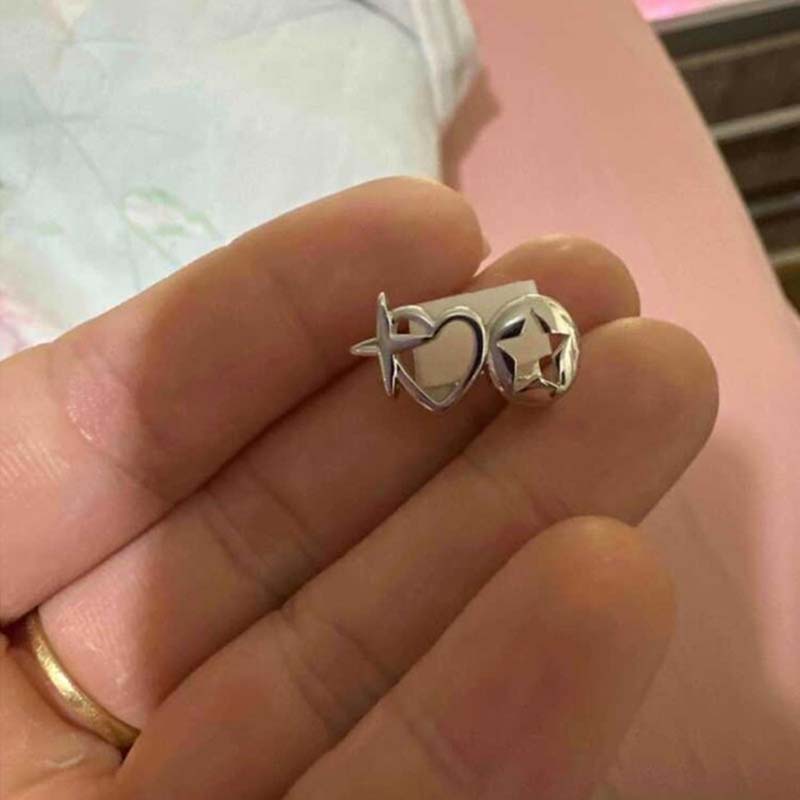 Punk Hip Hop Hollow Heart Teet - مراجعة Men Accessories Silver وسعره
