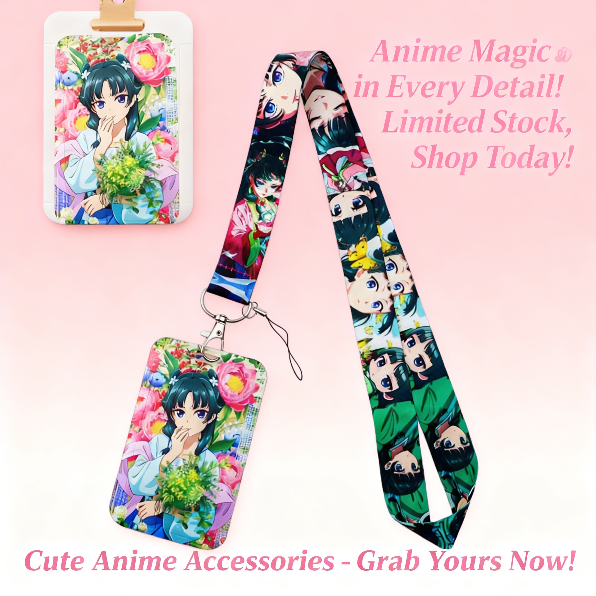 Cute Anime Girl Lanyard Neck S - مراجعة Men'S Accessories Holder وسعره
