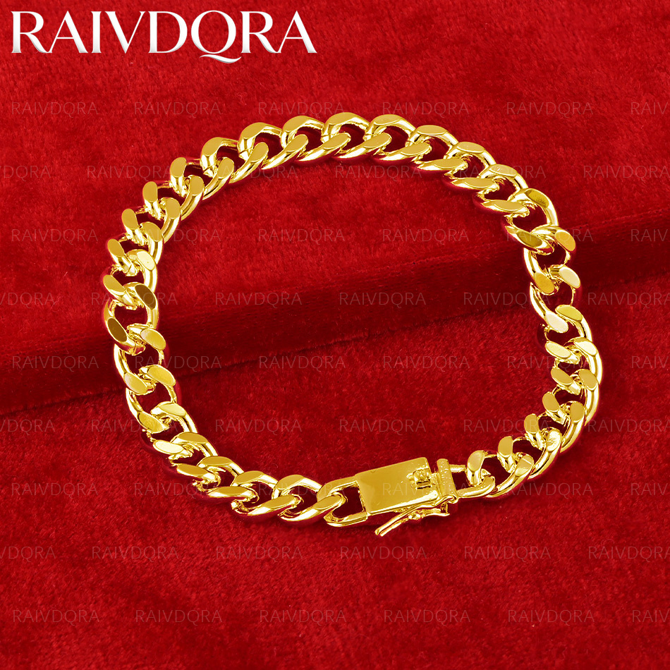 18K Gold Plated 8mm Side Chain - مراجعة Men Accessories Chain And Bracelet وسعره