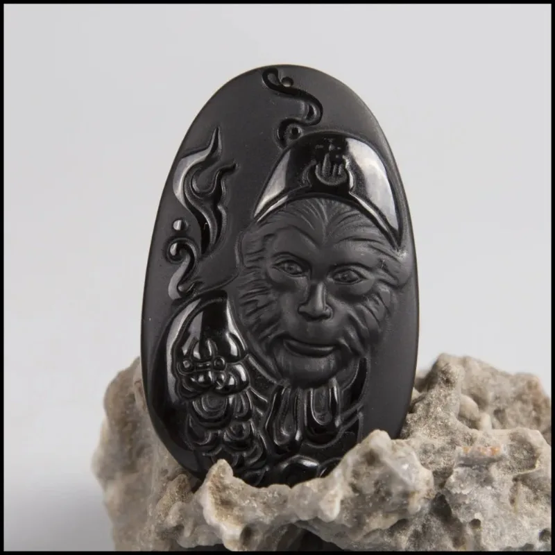 Natural Obsidian Sun WuKong Pe - مراجعة Men Accessories Jewellery وسعره
