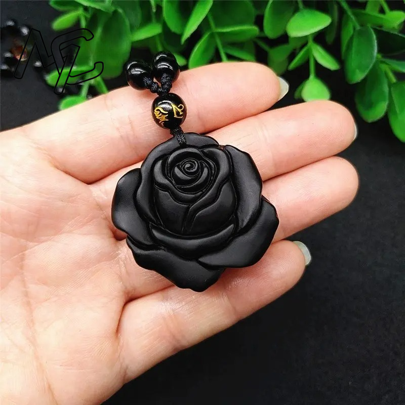Natural Obsidian Cute Rose Flo - مراجعة Men Accessories Jewellery وسعره