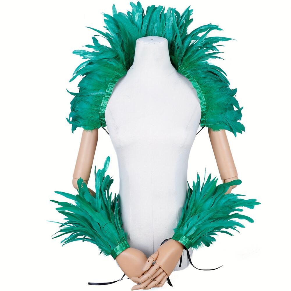 Elegant Red Feathers Women's S - مراجعة Mens Accessories Style وسعره