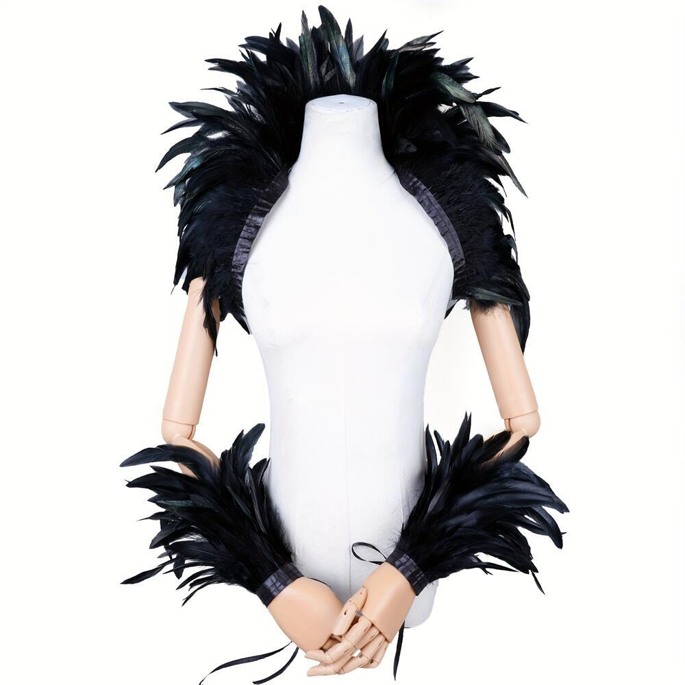 Elegant Red Feathers Women's S - مراجعة Mens Accessories Style وسعره
