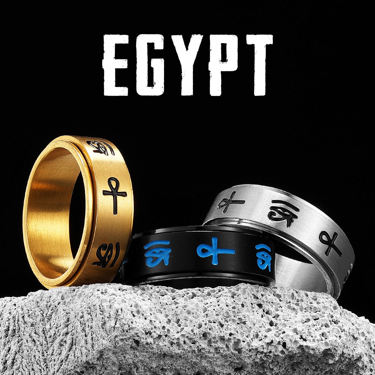 Egypt Eye of Horus Men Rings S - مراجعة Men Accessories Egypt وسعره