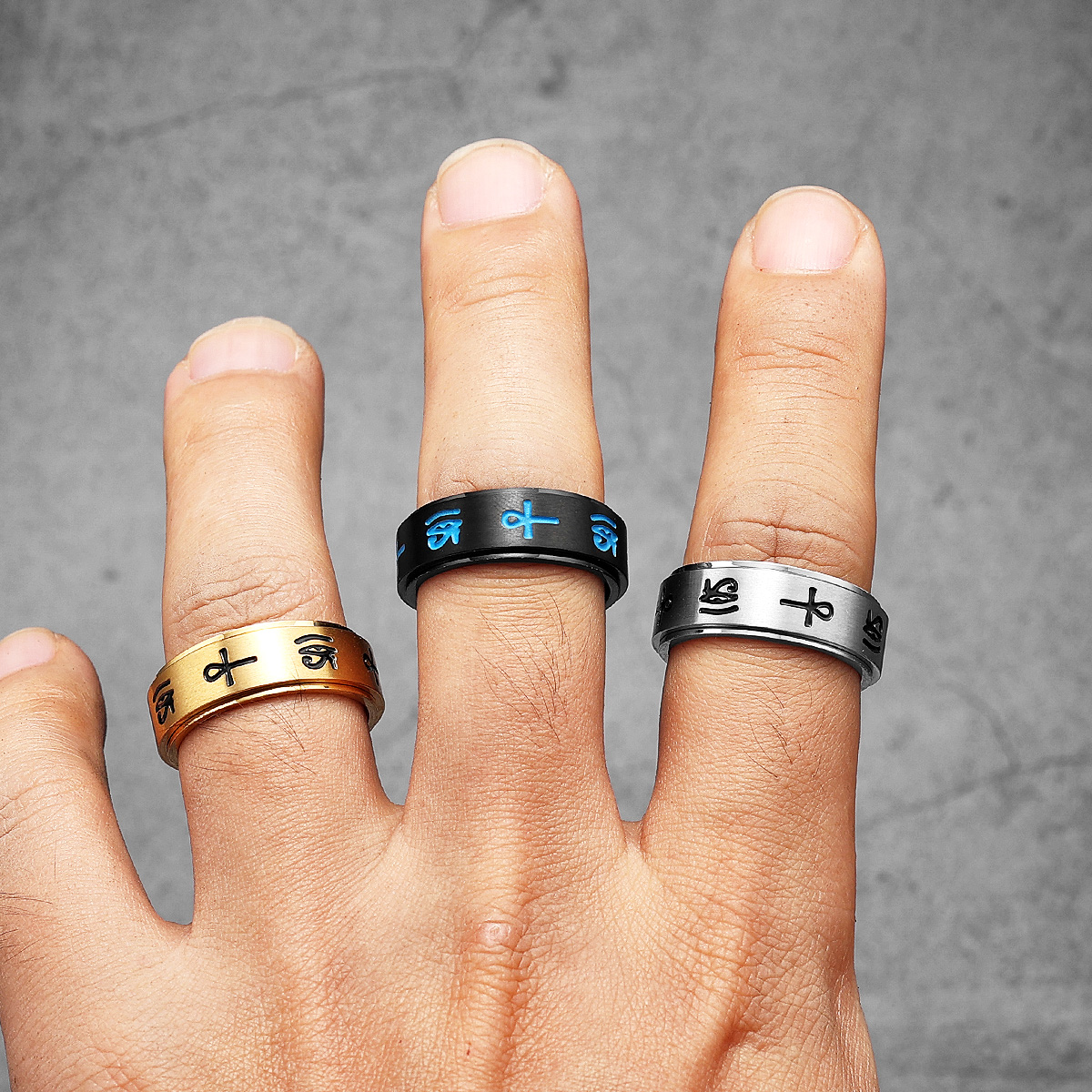 Egypt Eye of Horus Men Rings S - مراجعة Men Accessories Egypt وسعره