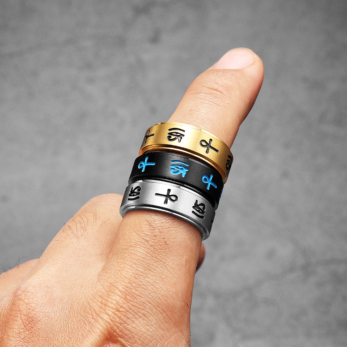 Egypt Eye of Horus Men Rings S - مراجعة Men Accessories Egypt وسعره