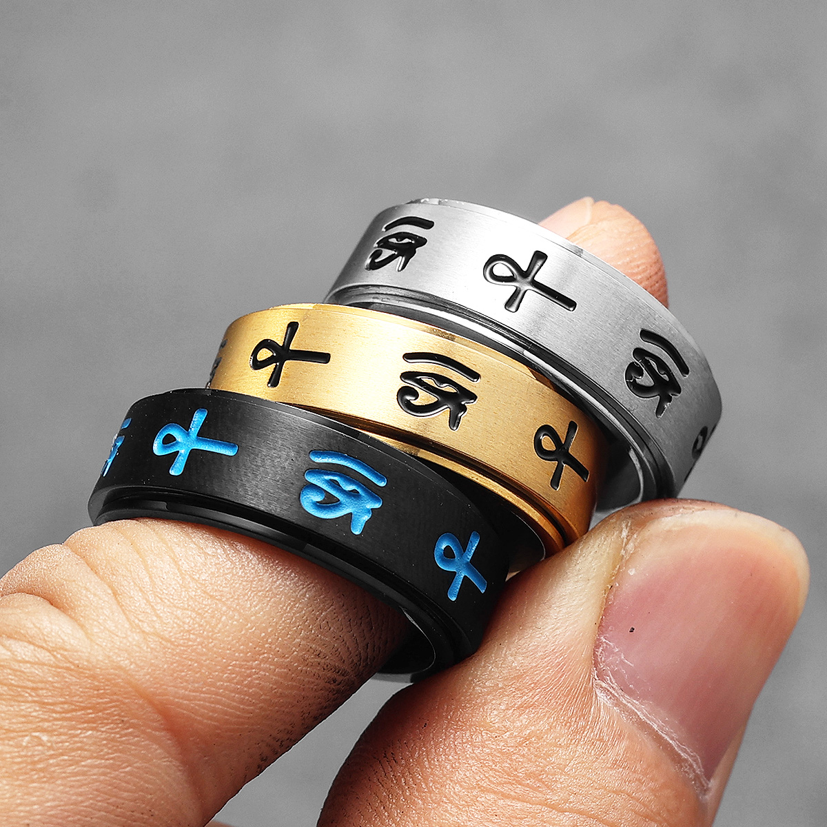 Egypt Eye of Horus Men Rings S - مراجعة Men Accessories Egypt وسعره