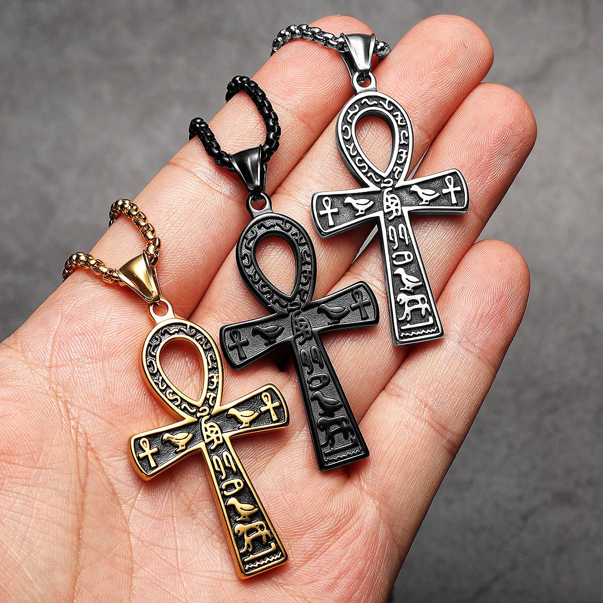 Egypt Cross Men Necklaces Stai - مراجعة Men Accessories Egypt وسعره