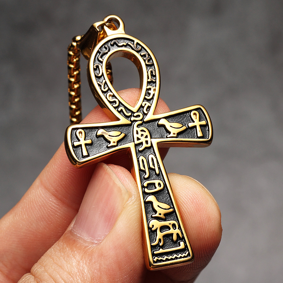 Egypt Cross Men Necklaces Stai - مراجعة Men Accessories Egypt وسعره